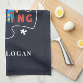 ノーマルは退屈な自閉症意識パズル作品 キッチンタオル (四つ折り)