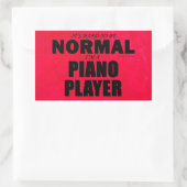 ノーマルピアノプレーヤー矩形ステッカー 長方形シール (バッグ)