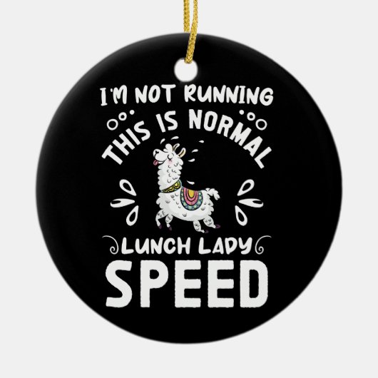 ノーマルランチレディースピードラマおもしろいことわざユーモア セラミックオーナメント (正面)