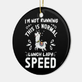 ノーマルランチレディースピードラマおもしろいことわざユーモア セラミックオーナメント (左)