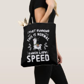 ノーマルランチレディースピードラマおもしろいことわざユーモア トートバッグ (クローズアップ)
