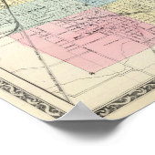 ノーマル・ブルーミントンの地図 ポスター (角)