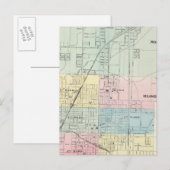 ノーマル・ブルーミントンの地図 ポストカード (正面/裏面)