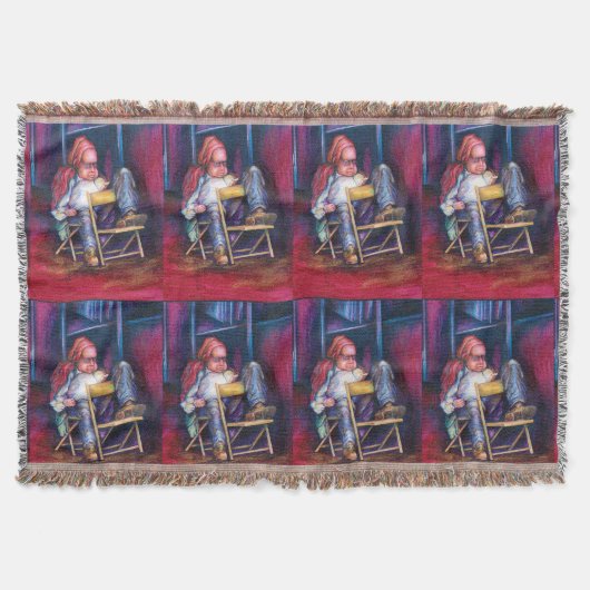 ノーマンは眠っている間に絵を描くことを好む スローブランケット (正面)