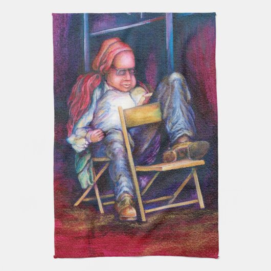 ノーマンは眠りを覚えたい キッチンタオル (縦)