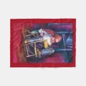 ノーマンは眠りを覚えたい フリースブランケット (正面(横))