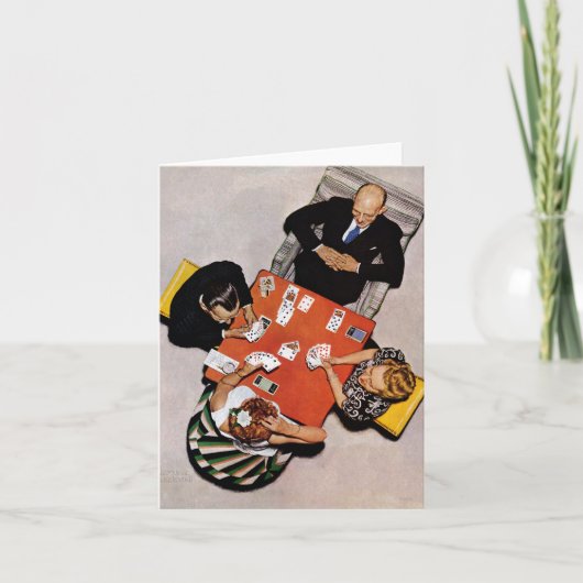 ノーマンロックウェルによるブリッジゲーム カード (正面)