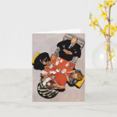 ノーマンロックウェルによるブリッジゲーム カード (黄色い花)