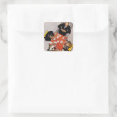 ノーマンロックウェルによるブリッジゲーム スクエアシール (バッグ)