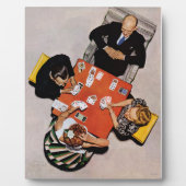 ノーマンロックウェルによるブリッジゲーム フォトプラーク (正面)