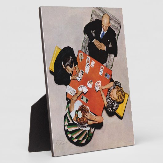 ノーマンロックウェルによるブリッジゲーム フォトプラーク (側面)