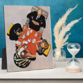 ノーマンロックウェルによるブリッジゲーム フォトプラーク (側面)