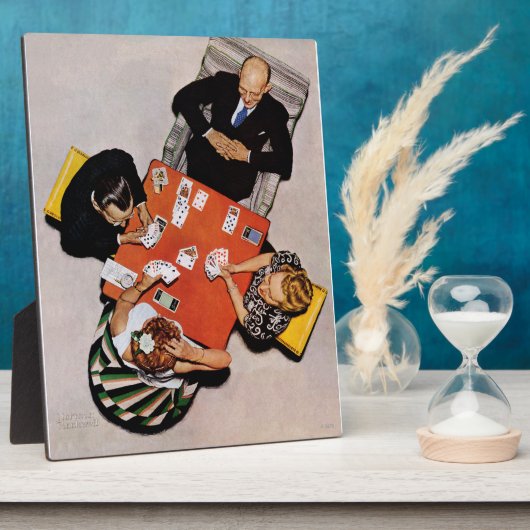 ノーマンロックウェルによるブリッジゲーム フォトプラーク (側面)