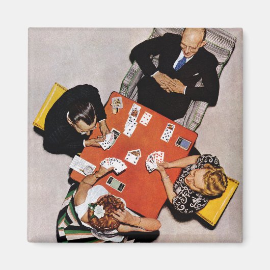 ノーマンロックウェルによるブリッジゲーム マグネット (正面)