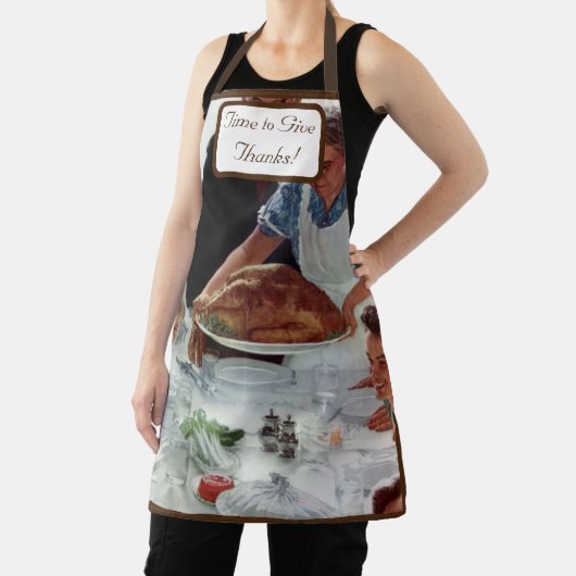 ノーマンロックウェルモノグラムの感謝祭 エプロン (インサイチュ)