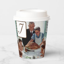 ノーマンロックウェルモノグラムの感謝祭