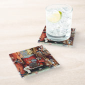 ノーマンロックウェル ガラスコースター (アングル)