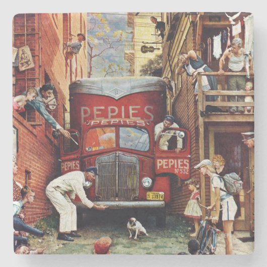 ノーマンロックウェル ストーンコースター (正面)