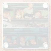 ノーマン来・ロックウェルが ガラスコースター (裏面)