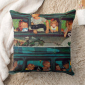 ノーマン来・ロックウェルが クッション (ブランケット)