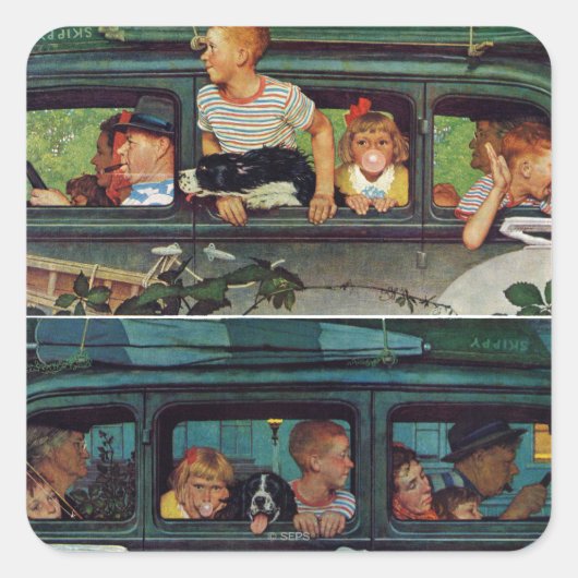 ノーマン来・ロックウェルが スクエアシール (正面)