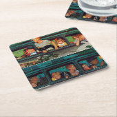 ノーマン来・ロックウェルが スクエアペーパーコースター (アングル)