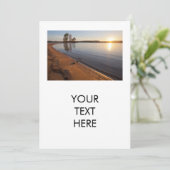 ノーマン湖の風光明媚な日没のビュー， NC サンキューカード (スタンド正面)