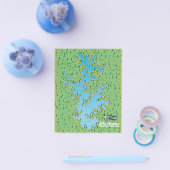 ノーマン湖 サウスカロライナ州 レトロ地図 ポスター チラシ (シングル)