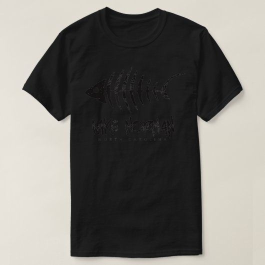 ノーマン湖LKN北オリーナフィッシュボーンギフト遭難 Tシャツ (デザイン正面)
