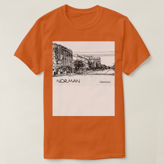 ノーマン・オクラホマ Tシャツ (デザイン正面)