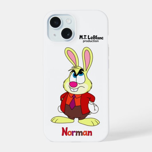 ノーマン・バニーiPhoneケース iPhone 15ケース (裏面)