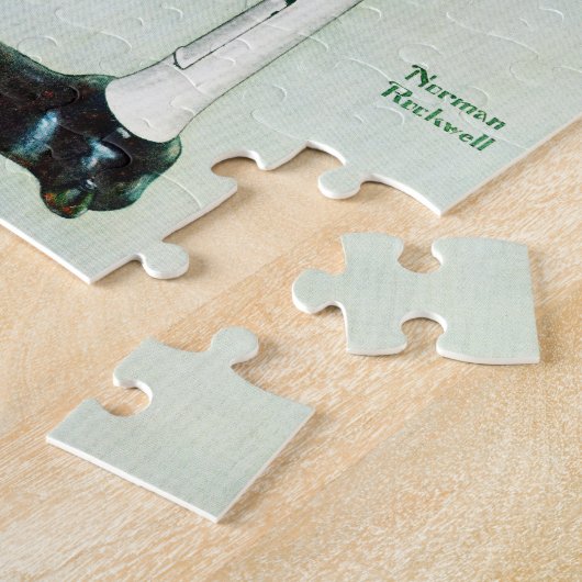 ノーマン・ロックウェルが計量するジョッキー ジグソーパズル (側面)