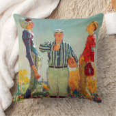 ノーマン・ロックウェルによるコイン・トス クッション (ブランケット)