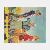 ノーマン・ロックウェルによるコイン・トス フリースブランケット (正面(横))