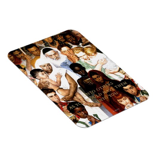 ノーマン・ロックウェルによるゴールデン・ルール（他の人々に対して行う） マグネット (右側)