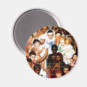 ノーマン・ロックウェルによるゴールデン・ルール(他の人々に対して行う) マグネット (正面/裏面)