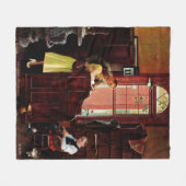 ノーマン・ロックウェルによる結婚許可証 フリースブランケット (正面(横))