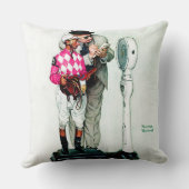 ノーマン・ロックウェルによる騎手の重量 クッション (裏面)