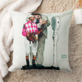 ノーマン・ロックウェルによる騎手の重量 クッション (ブランケット)