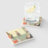 ノーマン・ロックウェルのヴェッツで ストーンコースター (横)