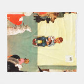 ノーマン・ロックウェルのヴェッツで フリースブランケット (正面(横))