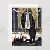 ノーマン・ロックウェルの「新年の喜び」 シーズンカード (正面/裏面)