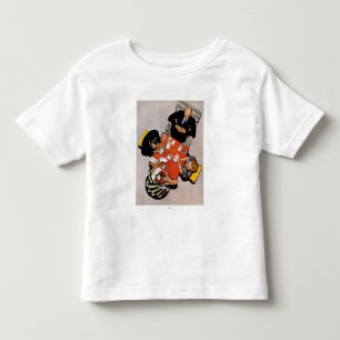 ノーマン・ロックウェル著橋ゲーム トドラーTシャツ