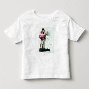 ノーマン・ロックウェル著重量を量っているジョッキー トドラーTシャツ