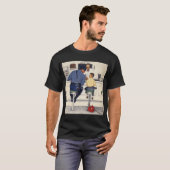 ノーマン・ロックウェル風アートスタイル 少年少女 ギフト Tシャツ (正面フル)
