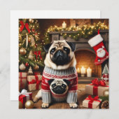 ノーマン・T・プグの暖炉 シーズンカード (正面/裏面)