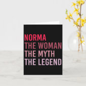 ノーマ・ザ・ウーマン・ミス・レジェンド パーソナライズド ネーム バース カード (黄色い花)