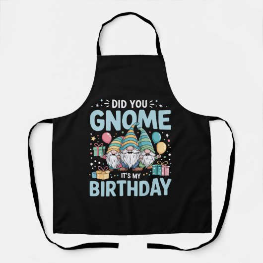 ノームがいるの私の誕生日 ノーム パーティー ノーム エプロン (正面)
