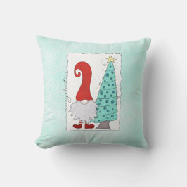 ノームとクリスマスツリー クリスマスカートゥーン クッション