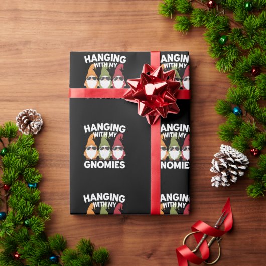 ノームと一緒にかわいい庭のノーム ラッピングペーパー (クリスマスギフト)